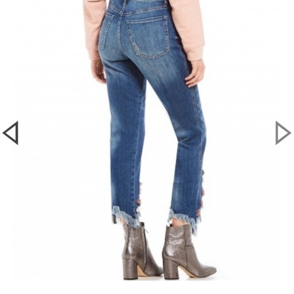 NWOT Ella Moss Floral Embroidered Ankle Jean Size 32 - Picture 3 of 15